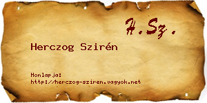 Herczog Szirén névjegykártya